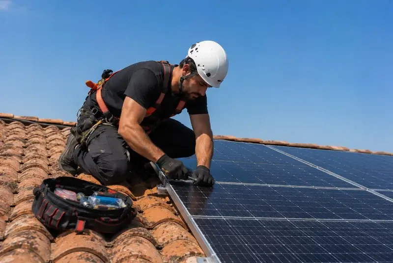 Maintenance et monitoring de panneaux solaires à Ychoux